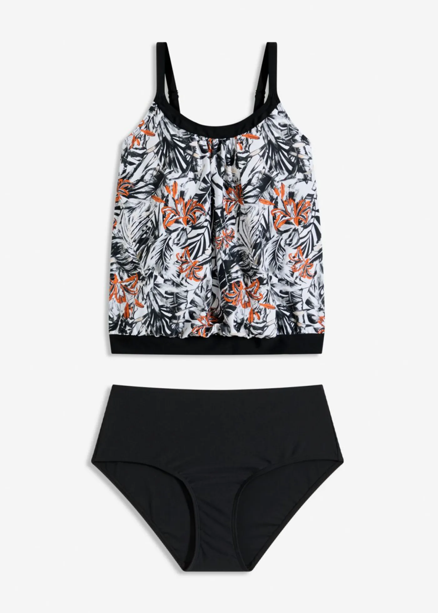 bonprix bonprix Tankini oversize (2 piezas) Blanco de flores Outlet