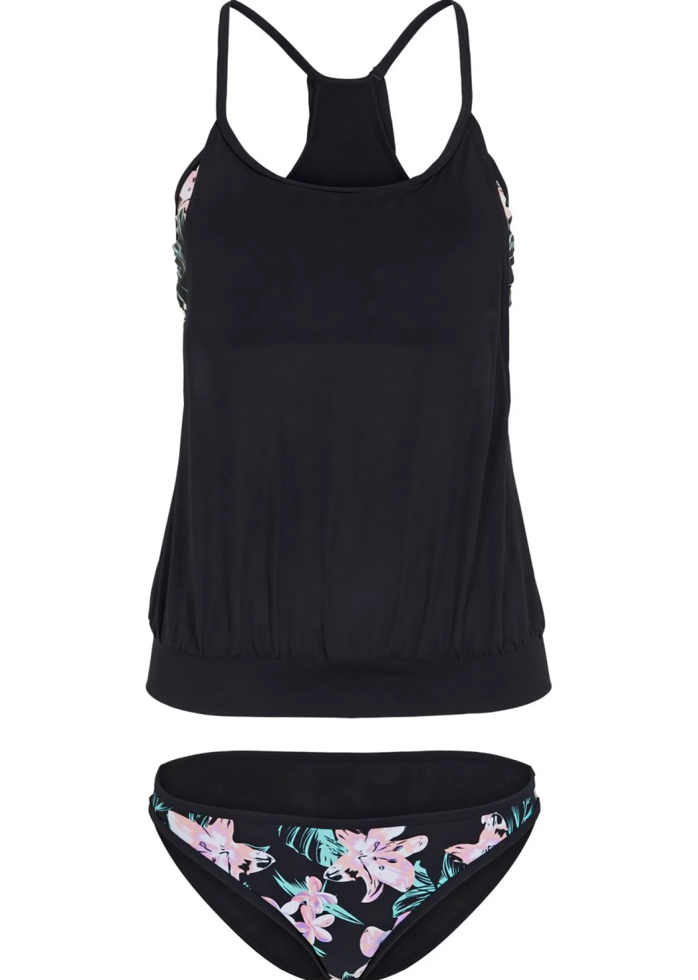 bonprix bonprix Tankini oversize (2 piezas) a capas Negro