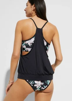 bonprix bonprix Tankini oversize (2 piezas) a capas Negro