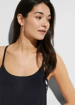 bonprix bonprix Tankini oversize (2 piezas) a capas Negro