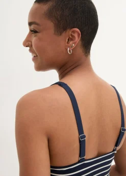 bonprix bonprix Tankini (2 piezas) con cordón azul marino/blanco lana con rayas Discount