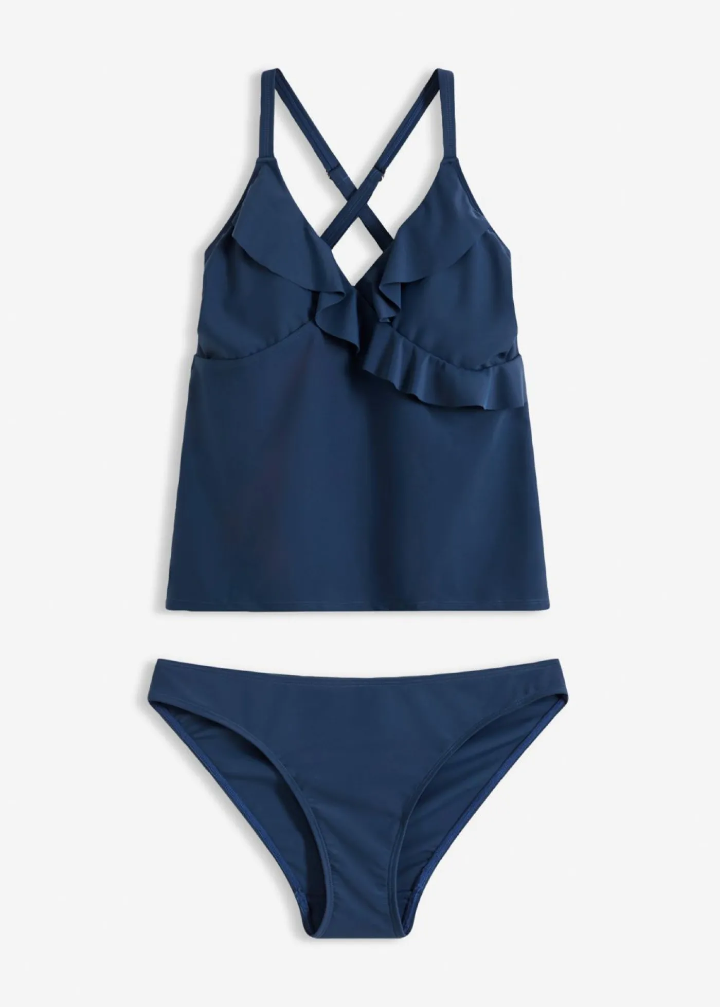 bonprix bonprix Tankini (2 piezas) con volante Azul almirante