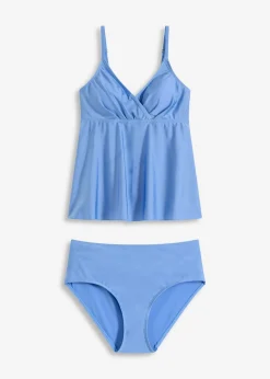 bonprix bonprix Tankini (2 piezas) de material brillante azul provenzal Sale