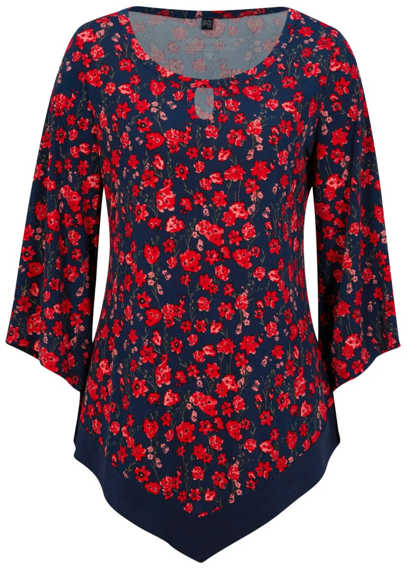 bonprix bonprix Túnica Azul marino / fresa con flores Hot