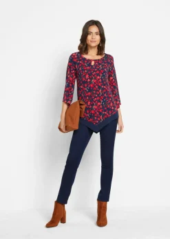 bonprix bonprix Túnica Azul marino / fresa con flores Hot