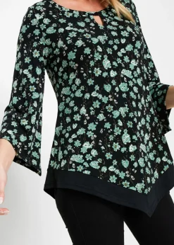 bonprix bonprix Túnica verde pálido / gris claro. con flores Best