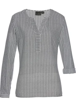 bonprix bonprix Túnica Negro-blanco estampado