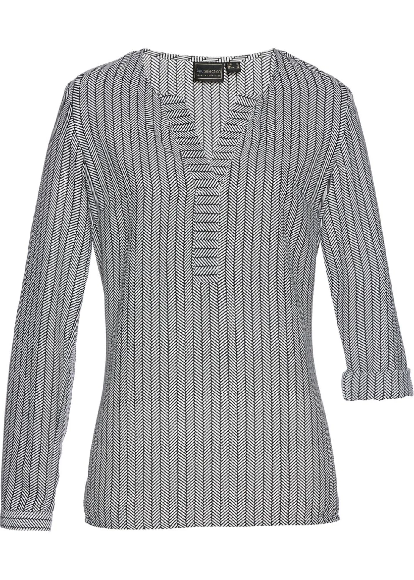 bonprix bonprix Túnica Negro-blanco estampado
