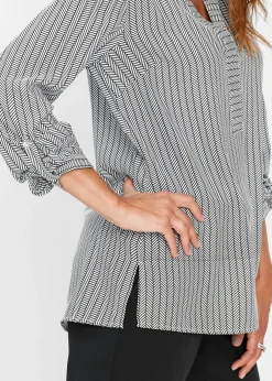 bonprix bonprix Túnica Negro-blanco estampado
