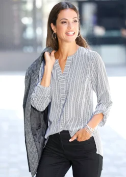 bonprix bonprix Túnica Negro-blanco estampado