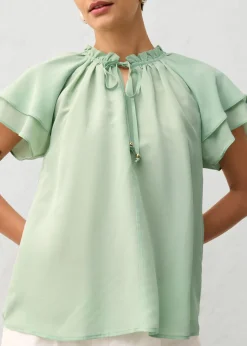 bonprix bonprix Túnica con contenido de seda Verde pastel Clearance