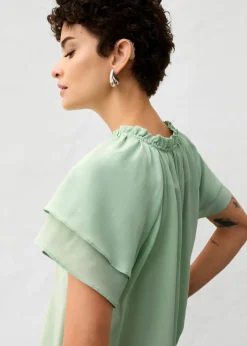 bonprix bonprix Túnica con contenido de seda Verde pastel Clearance