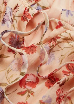 bonprix bonprix Túnica con escote bañera Rosa claro de flores New