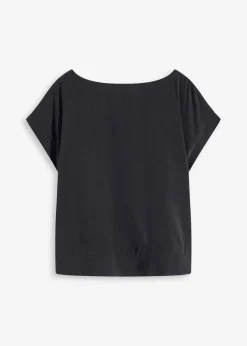 bonprix bonprix Túnica con escote barco Negro Discount