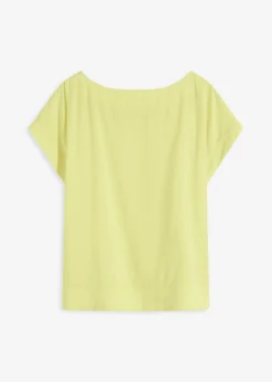 bonprix bonprix Túnica con escote barco Amarillo cítrico