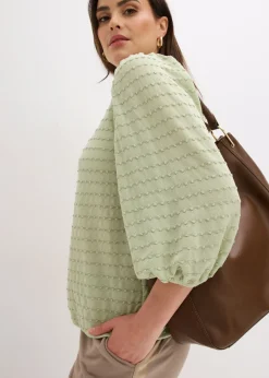 bonprix bonprix Túnica con estructura verde pálido Outlet