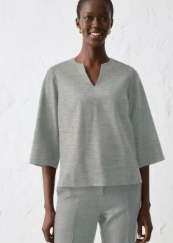 bonprix bonprix Túnica con lana Gris jaspeado Outlet