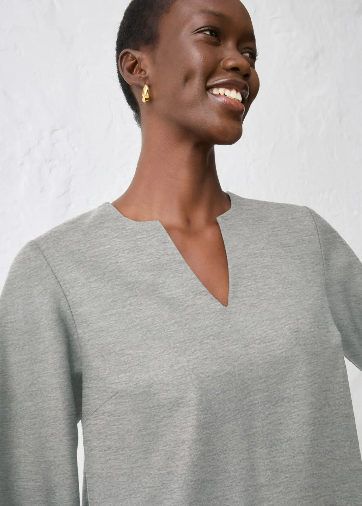 bonprix bonprix Túnica con lana Gris jaspeado Outlet