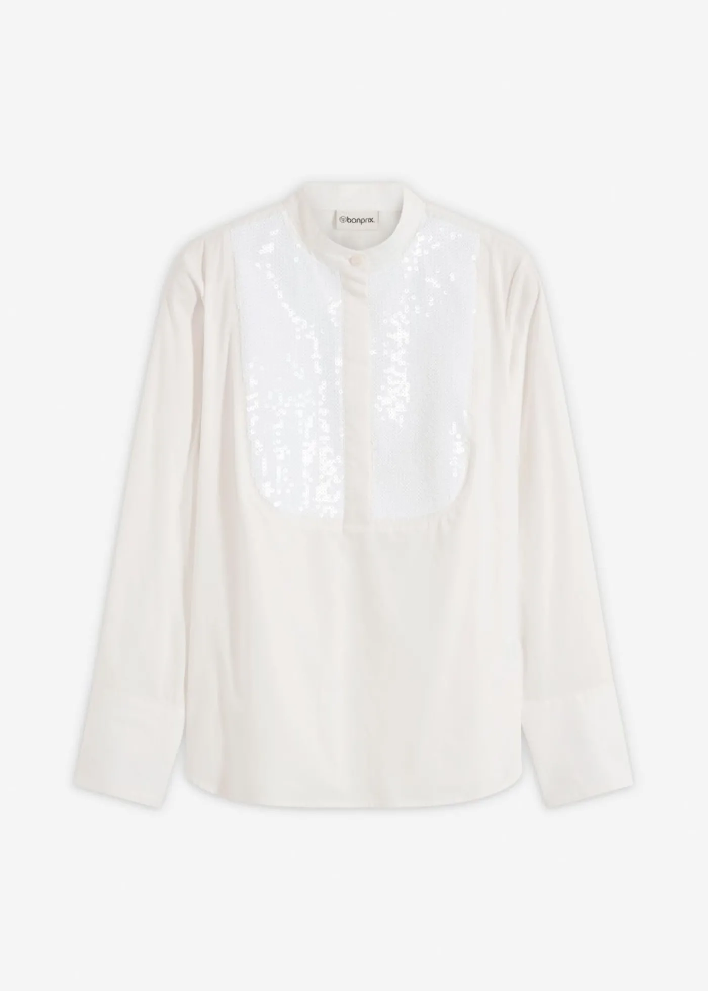 bonprix bonprix Túnica con lentejuelas Blanco lana Outlet