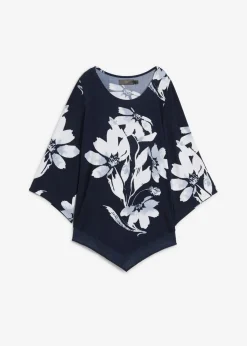 bonprix bonprix Túnica con patrón de flores azul marino / blanco con flores Outlet