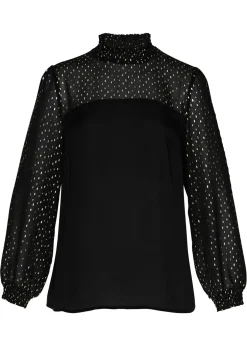 bonprix bonprix Túnica de gasa Negro-beige Sale