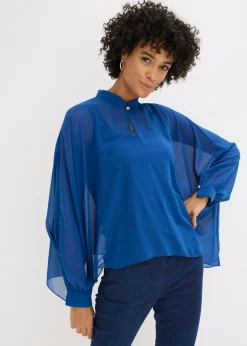 bonprix bonprix Túnica de gasa azul genciana Online