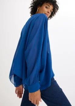 bonprix bonprix Túnica de gasa azul genciana Online