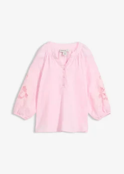 bonprix bonprix Túnica de lino puro rosa cristal Sale