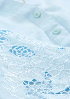 bonprix bonprix Túnica de lino puro Azul hielo Clearance