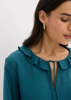 bonprix bonprix Túnica de mezcla de viscosa fina verde pimiento Outlet