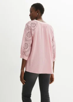 bonprix bonprix Túnica de muselina ligera rosa apagado Hot