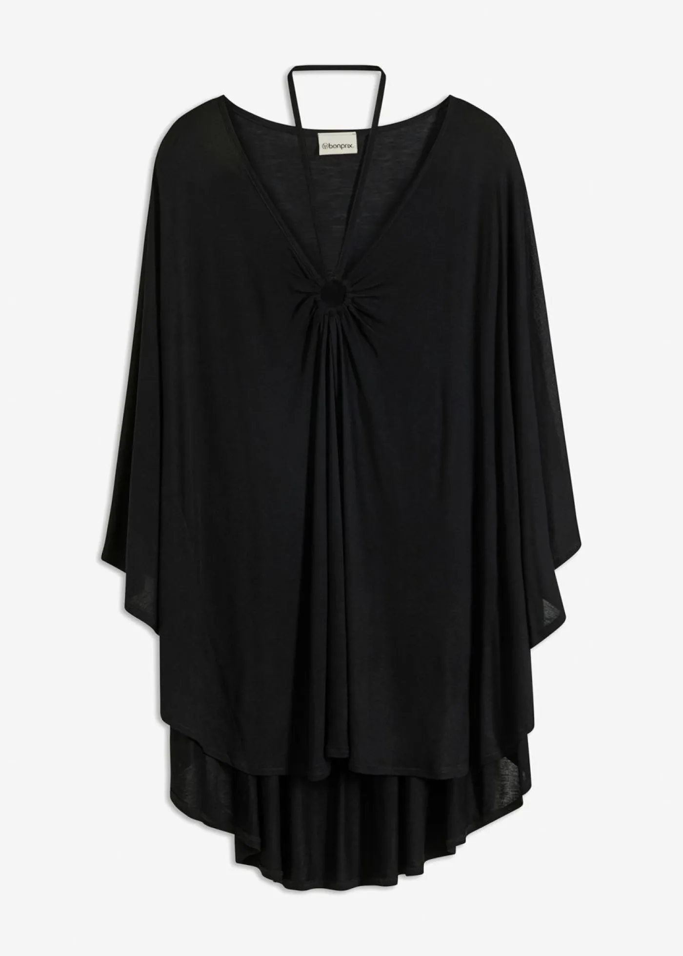 bonprix bonprix Túnica de playa transparente de viscosa Negro Best