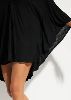 bonprix bonprix Túnica de playa transparente de viscosa Negro Best