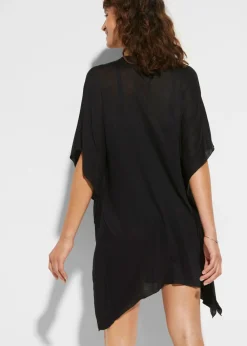 bonprix bonprix Túnica de playa transparente de viscosa Negro Best
