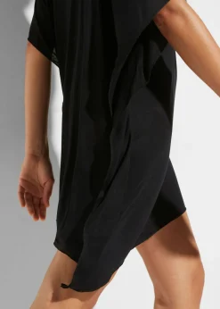bonprix bonprix Túnica de playa transparente de viscosa Negro Best