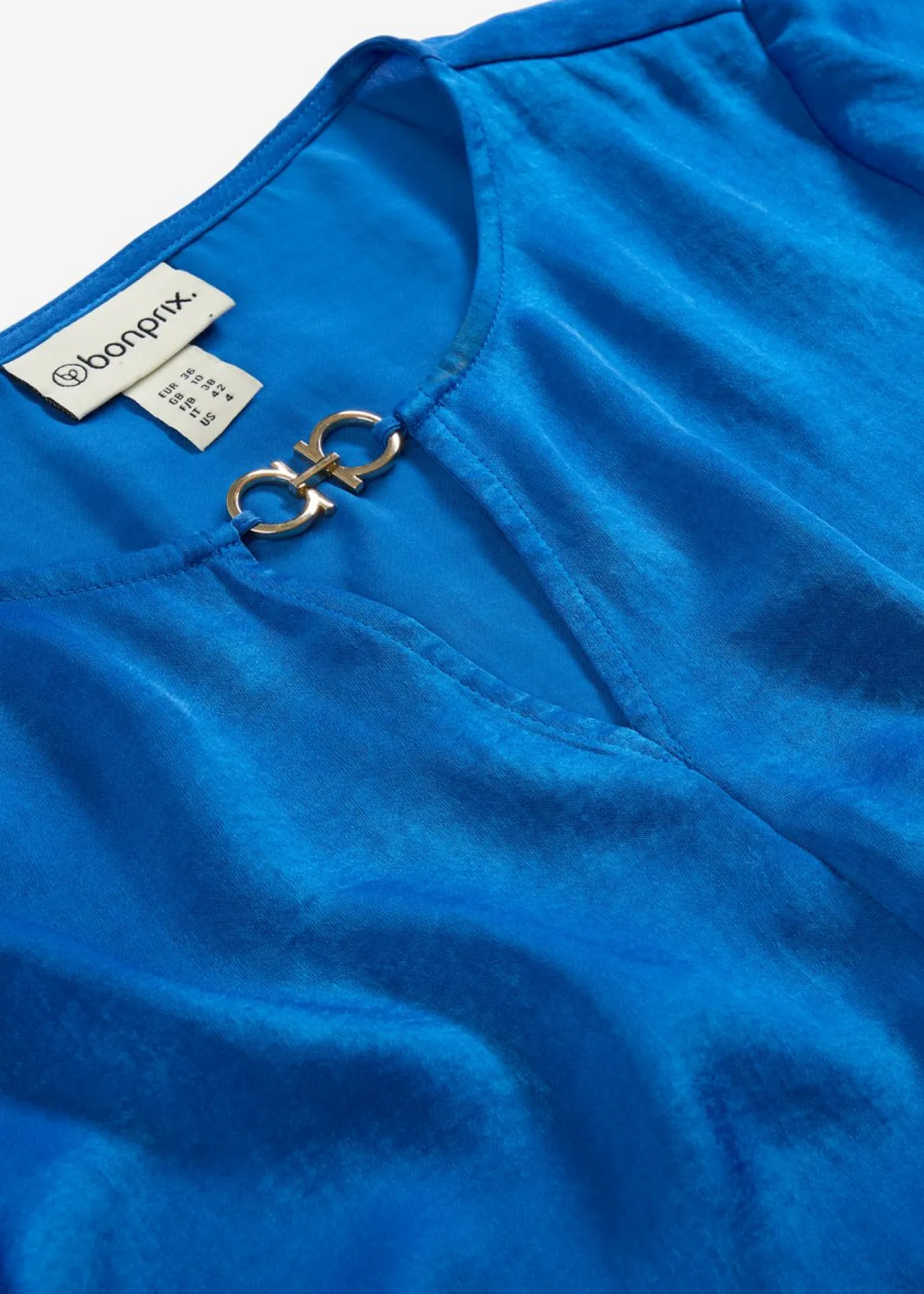 bonprix bonprix Túnica de satén fino Azul ártico Clearance