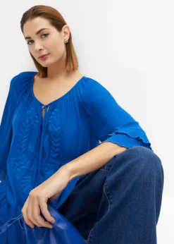 bonprix bonprix Túnica de viscosa suave Azul ártico Best