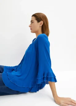 bonprix bonprix Túnica de viscosa suave Azul ártico Best