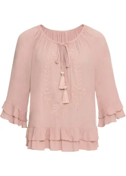 bonprix bonprix Túnica de viscosa suave rosa pálido Online