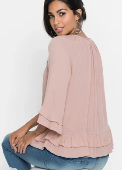bonprix bonprix Túnica de viscosa suave rosa pálido Online