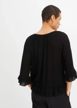 bonprix bonprix Túnica de viscosa suave Negro Clearance