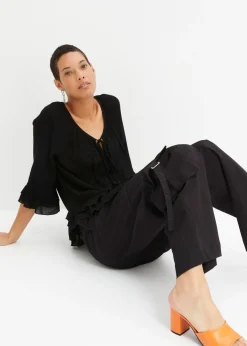 bonprix bonprix Túnica de viscosa suave Negro Clearance