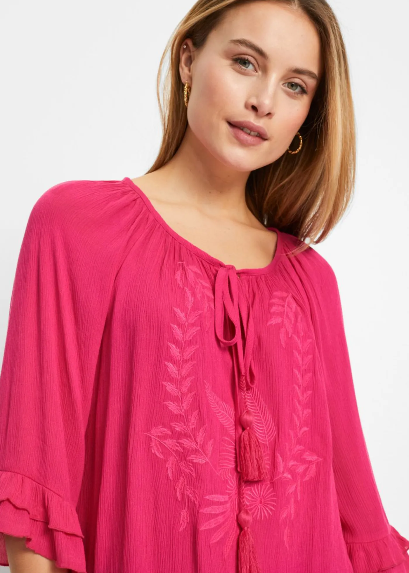 bonprix bonprix Túnica de viscosa suave Pink lady