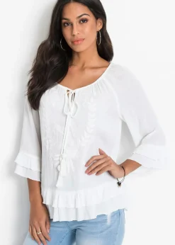 bonprix bonprix Túnica de viscosa suave crema suave Online