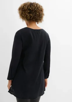 bonprix bonprix Túnica larga de algodón Negro