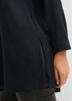 bonprix bonprix Túnica larga de algodón Negro