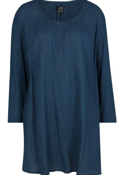 bonprix bonprix Túnica larga de algodón Azul marino Hot