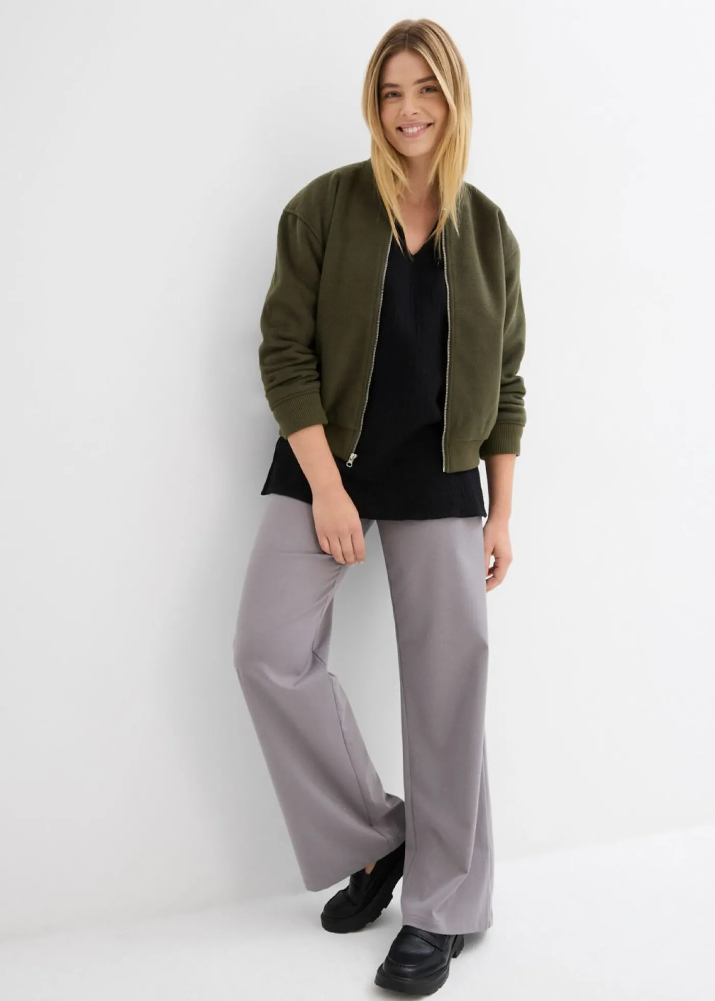 bonprix bonprix Túnica larga de muselina Negro Clearance