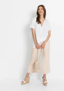bonprix bonprix Túnica larga de viscosa sostenible Blanco New