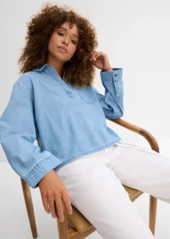 bonprix bonprix Túnica vaquera Denim hielo Online